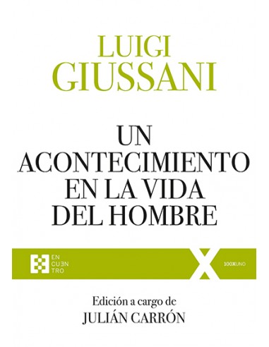 Portada del libro religioso de Luigi Giussani "Un acontecimiento en la vida de un hombre".
