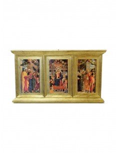 Cuadro de Estilo Renacentista, realizado en madera.
Inspirado en la obra de Andrea Mantegna,  un pintor del Quattrocento itali