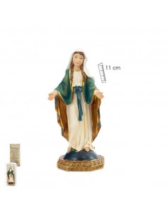 Imagen Virgen Milagrosa o Virgen de los milagros.
Representación de la Virgen Milagrosa o La Milagrosa realizada en resina.
