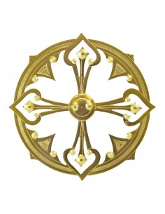 Aureola para imagen del Sagrado Corazón de Jesús de metal en dorado.
A partir de los 8 cm las aureolas pasan a tener solo 1 pu