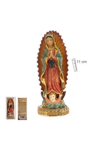 Virgen de Guadalupe realizada en resina.
Distintas medidas disponibles:
8 x 2´5 cm
13 x 5 cm
20 x 8 cm
32 x 13 cm