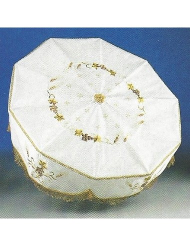 sombrilla litúrgica 100 cm Ø en raso y bordados