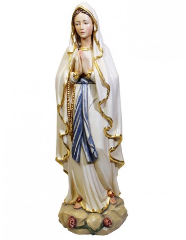 Virgen de Lourdes de 60 cm en fibra de vidrio 