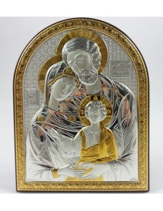 Icono en plata blata bilaminada de la Sagrada Familia.
Medidas: 7 x 10 cm.