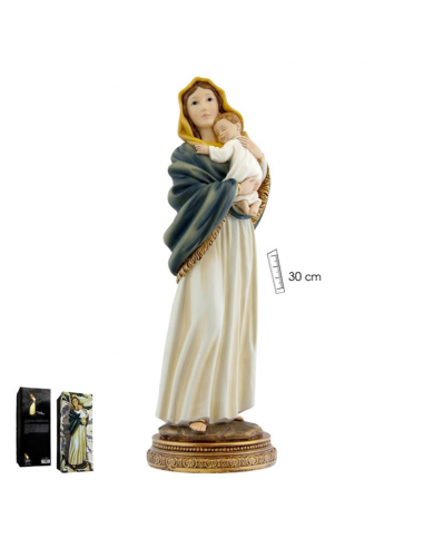 Virgen con niño Ferruzi en resina diferentes medidas.
