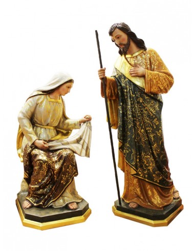 Nacimiento en talla madera policromado a mano y con ricos detalles dorados estofados.
Niño Jesús se vende por separado. El pre