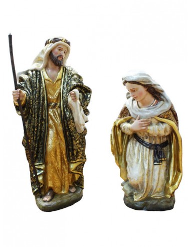 Nadimiento en talla de madera terminado y pintado a mano con un fino estocado, el precio es de la Virgen y San José.

Está di