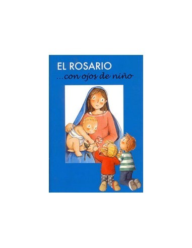 El rosario con ojos de niño, un librito hecho para los mas pequeños.
Cuenta con  20 Misterios, 20 ilustraciones, 20 textos bre