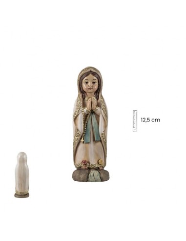 Virgen de Lourdes infantil 13cm. - tiendaclero.es