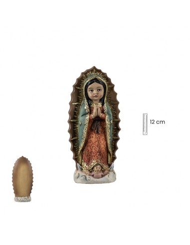 Virgen de Guadalupe estilo infantil de 13cm. - tiendaclero.es
