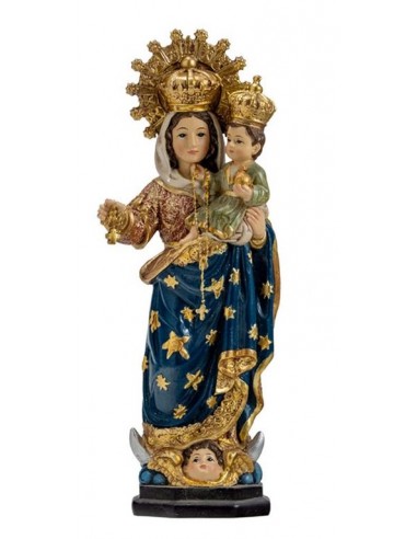 Virgen del Rosario 20 cm Resina