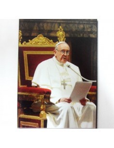 Poster Papa Francisco sentado en el trono, 50 x 70 cm 