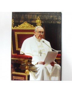 Poster Papa Francisco sentado en el trono, 50 x 70 cm 