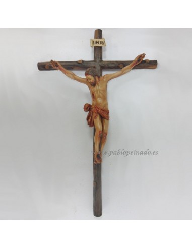 Crucifijo madera, medidas:

Cristo:  42 x 44 cm
Cruz: 90 x 60 cm