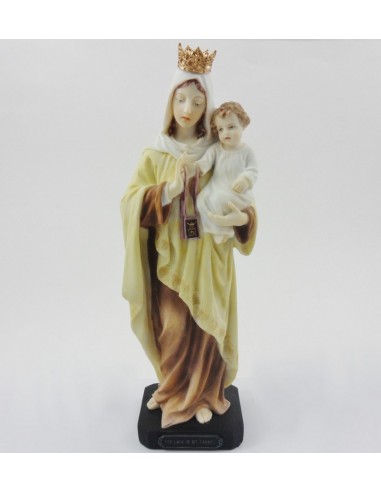 Virgen del Carmen 25 cm, resina.