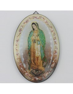 Icono Madera Virgen Guadalupe

