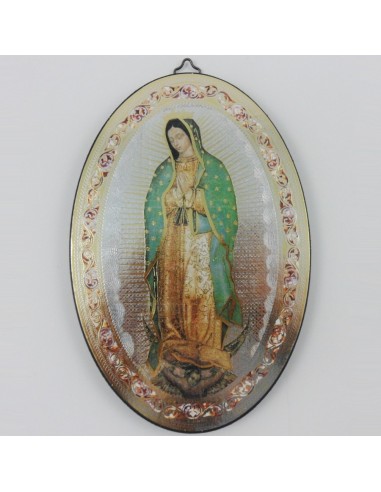 Icono Madera Virgen Guadalupe
