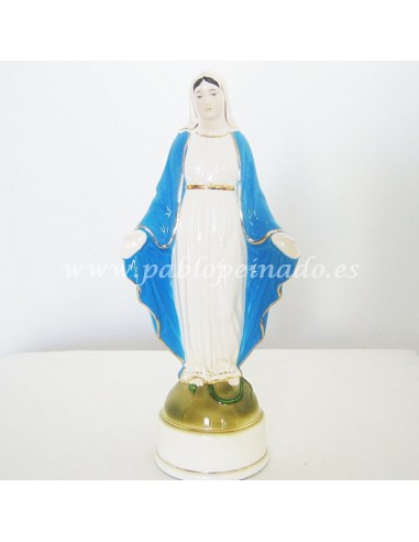 Imagen de Virgen Milagrosa en porcelana policromada.

Medida: 30 cm