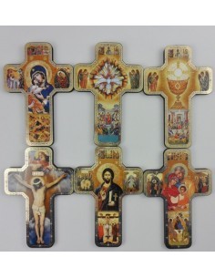Icono cruz para colgar
Diferentes modelos: Pantocrator, Virgen  con niño, Sagrada familia, Crucificado, Comunión y Confirmació