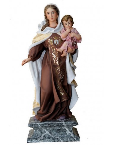 Imágen de Virgen del Carmen estilo Barroco en pasta madera. Pintada a mano en decoración clase fina.

Disponible en diferente