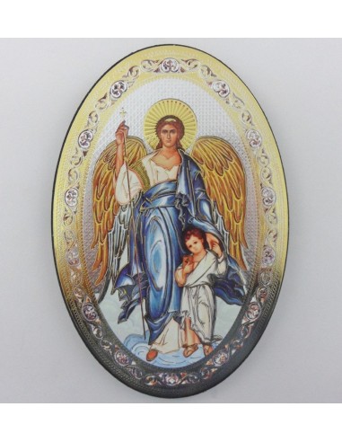 Icono Angel de la guarda, madera, 18 x 12 cm.