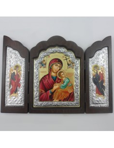 Triptico plata, 21 x 32 cm.

Imagen Virgen con niño.