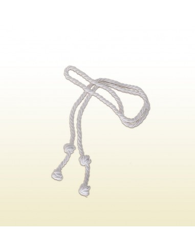 Cingulo con cordon para monaguillo blanco con nudos 
Medida: 175 cm 
