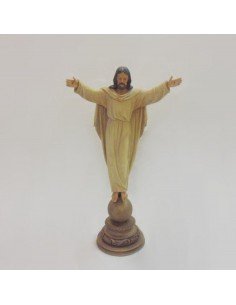 Cristo resucitado en marmolina con pie 60 cm