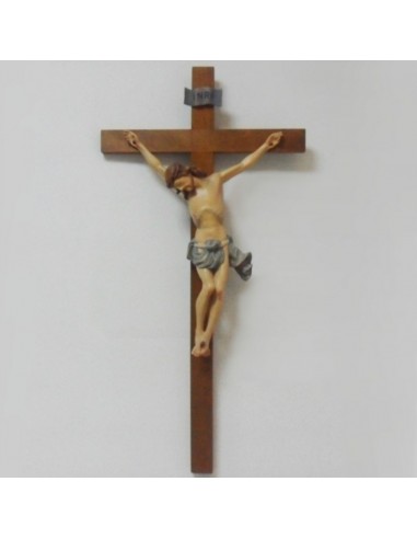 Crucifijo talla de madera.
80 cm en cruz 
40 cm de cristo