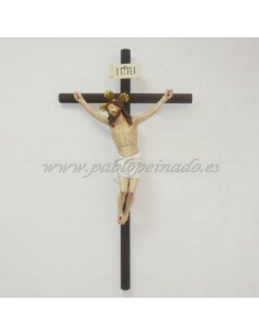Crucifijo con cristo agonía pasta de madera.
Pintada a mano en decoración clase fina.
Incluye la cruz.
Disponible en varias 