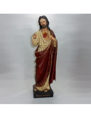 Imagen Sagrado Corazón de Jesús en marmolina 60 cm.
