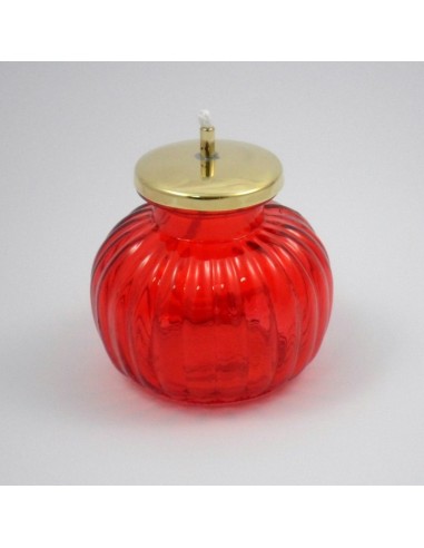 Lámpara de cristal cera líquida roja.

Dimensiones: 9.5 x 9.5 cm
 

