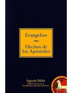 Edición en formato sencillo y manejable de los cuatro evangelios con el libro de los Hechos de los Apóstoles. El texto está aco