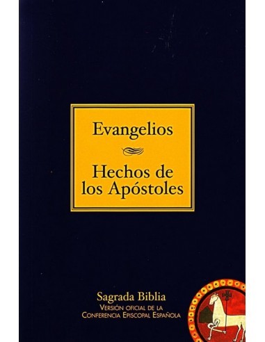 Edición en formato sencillo y manejable de los cuatro evangelios con el libro de los Hechos de los Apóstoles. El texto está aco