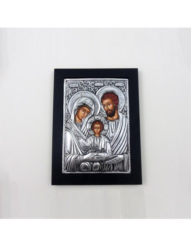 Cuadro de plata de la sagrada familia, 24x18cn