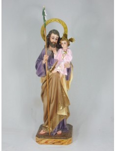 Imagen san jose con niño jesus, 80 cm.