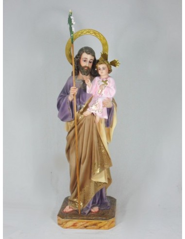 Imagen san jose con niño jesus, 80 cm.