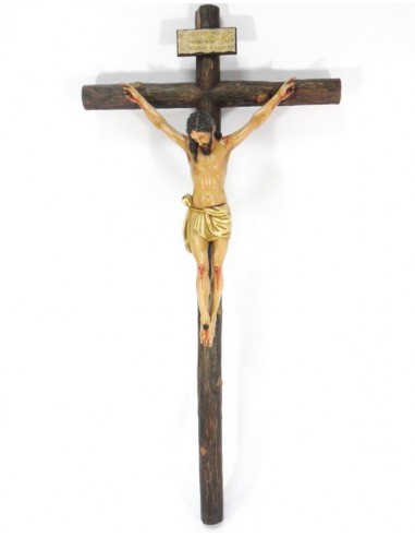 Material: Talla de Madera
Dimensiones:
Cruz: 136 x 66 cm
Cristo: 58 x 43 cm